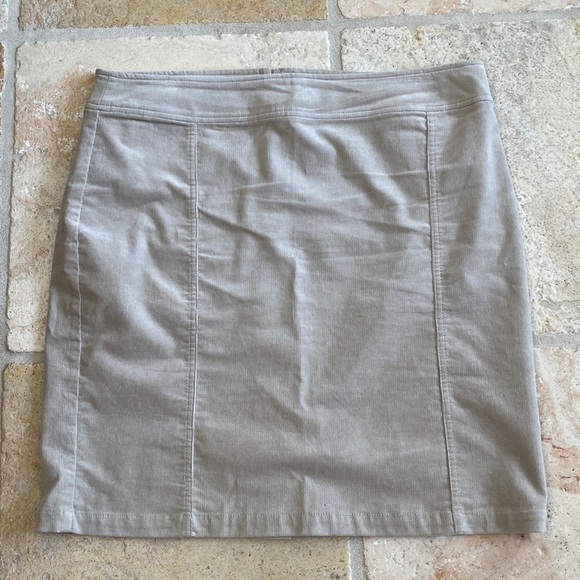 Orvis Corduroy mini skirt Womens Plus size 14 Acadamia Preppy Tan Fall Y2K - Picture 1 of 9